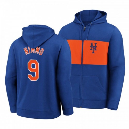 Mets Brandon Nimmo Team Twill Full-Zip Royal Jacket [Clearance Sale]