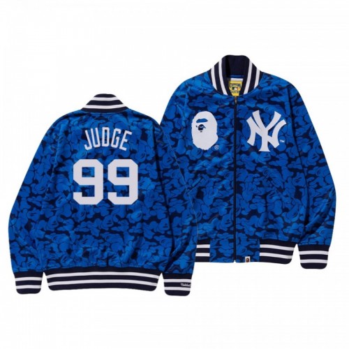 Yankees Aaron Judge BAPE x Mitchell & Ness Blue Jacket [Clearance Sale]