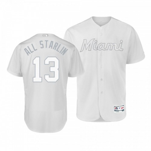 Men's Marlins Starlin Castro White 2019 Players' Weekend All Starlin Authentic Jersey [Clearance Sale]