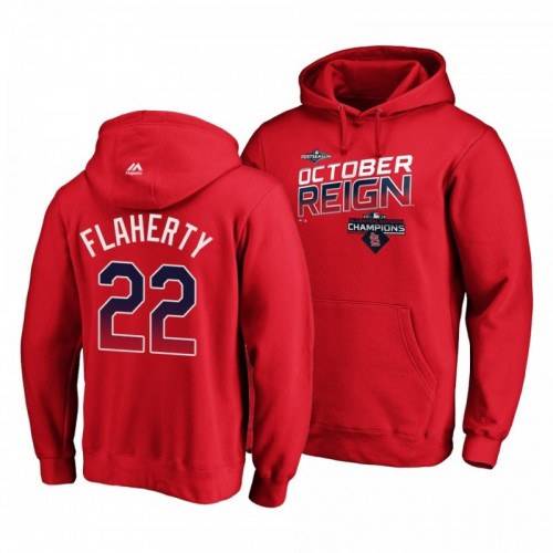 Cardinals Jack Flaherty 2019 NL Central Division Champions Red Pullover Locker Room Men's Hoodie [Clearance Sale]