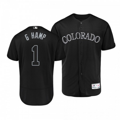Men's Rockies Garrett Hampson Black 2019 Players' Weekend G Hamp Authentic Jersey [Clearance Sale]